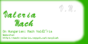 valeria mach business card